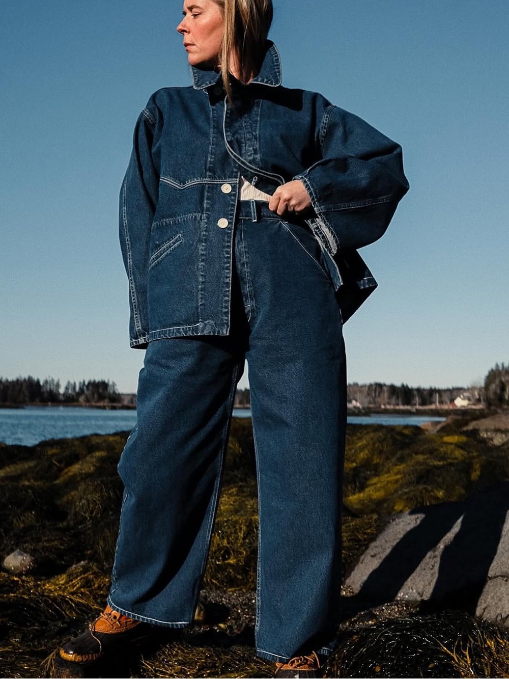 Rudy Jude Big Denim Jacket in Tumbled Indigo